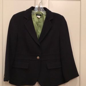 J.Crew black cropped blazer w/ rhinestone buttons